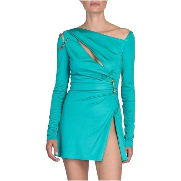 NWT VERSACE Safety Pin Cocktail Dress - Picture 3 of 14